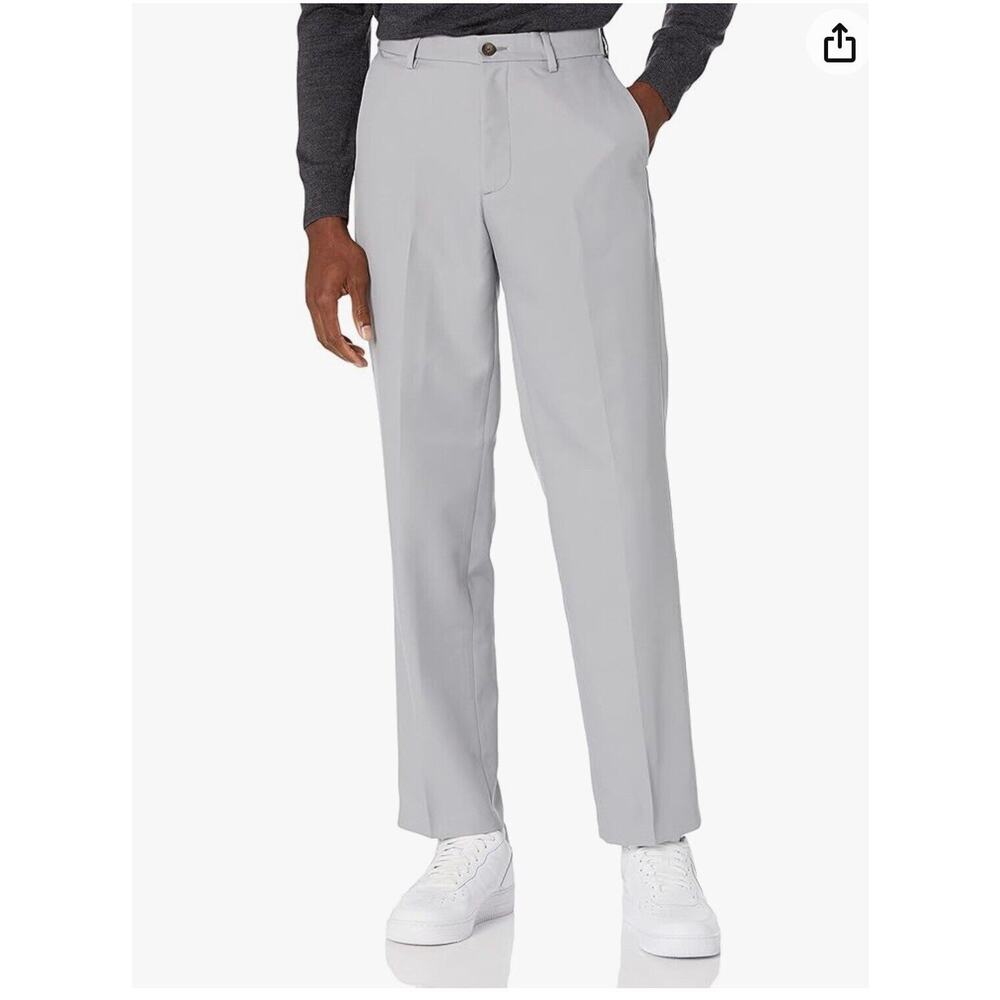 Essentials Men's Classic-Fit Expandable Waist Flat Front Dress 40X30